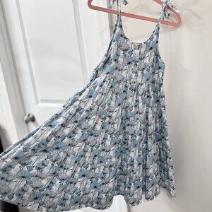 Kate Quinn Organics Blue Poppies Prairie Dress 7 years